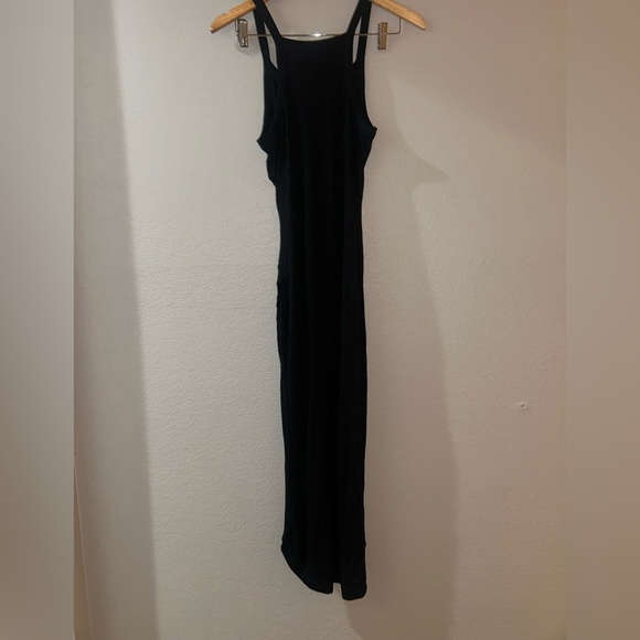 L*Space Bardot Dress Black Asymmetric Hem Sleeveless - Picture 5 of 10